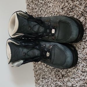 Raichle leather Hiking Boots Blackish Grey Men's Size 7